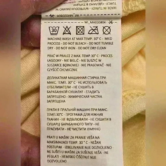 Mohito Yellow Short Sleeve V neck Mini Dress With Ruffle Hem Size L EUC - Picture 15 of 16